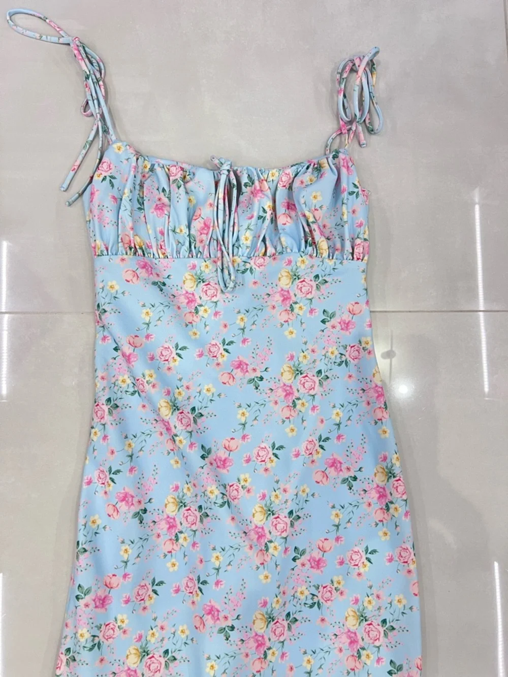 House of CB Light Blue Floral Maxi Dress - Picture 8 of 11